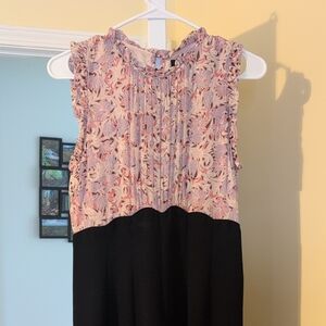 Anthropologie Floral Ruffle Jumpsuit